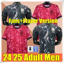 2024 2025 Zuid -Korea voetbalshirts Red Black Son Hwang Kim Hwang Lee Nationaal Team 24 25 voetbalshirt Men Kids Kit Set Home Away Men Uniform Fan Player versie