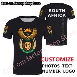 Afrique du Sud 3D personnalisé hommes Sport t-shirts imprimer bricolage Afrika emblème t-shirts za homme chemise pays africain ZA t-shirt Jersey 220620