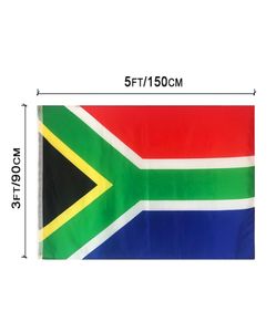 Flags d'Afrique du Sud 3039x5039ft Country National Flags 150x90cm 100d Polyester vif couleur avec deux œillets en laiton9036546