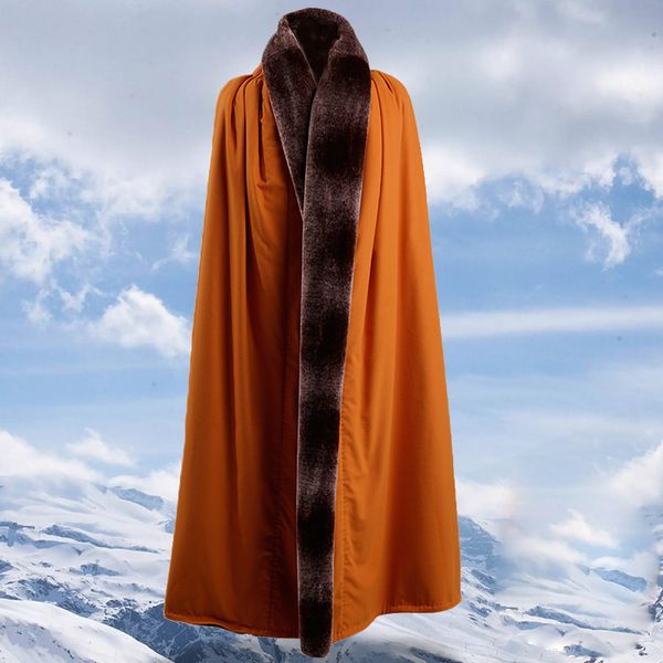 Asie du Sud Tibet Lamas Dagang Manteau d'hiver Vêtements de moine Manteau bouddhiste tibétain Vêtements Lhassa Guru Fermer Poncho de chaleur Peret