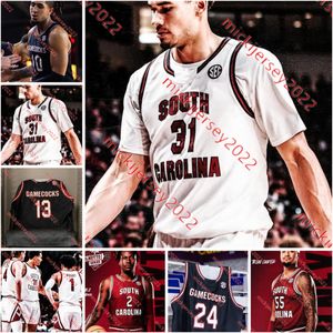 South Carolina Gamecocks basketbalshirt B.J.Mack Stephen Clark Myles Stute Austin Herro Morris Ugusuk Danny Grajzl Arden Conyers Ta'Lon Cooper Custom Jerseys