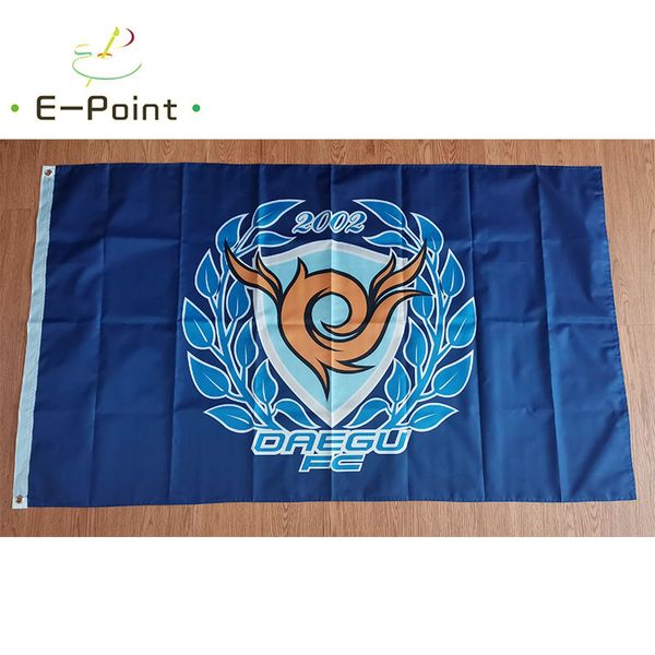 Corea del Sur K1 Liga Daegu FC Bandera 3 * 5 pies (90 cm * 150 cm) Bandera de poliéster Decoración de la bandera Bandera de jardín de casa voladora Regalos festivos