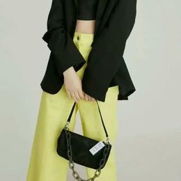 Corée du Sud Nieeh Bag Jennie Chain Baguette Nylon épaule femme 240506