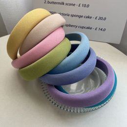 Zuid -Korea's nieuwe regenboogstof haar hoepel blauw zoet en mooie meid hoofdband veelzijdige haaraccessoires voor vrouwen 0615