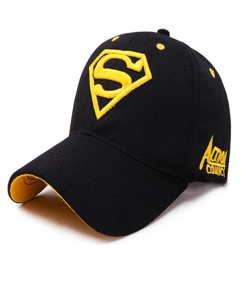 Version sud-coréenne du printemps et de l'automne Nouveau Sun Hat Men et femmes couple Superman Baseball Cap Designer Fashion Golf Hat8202133