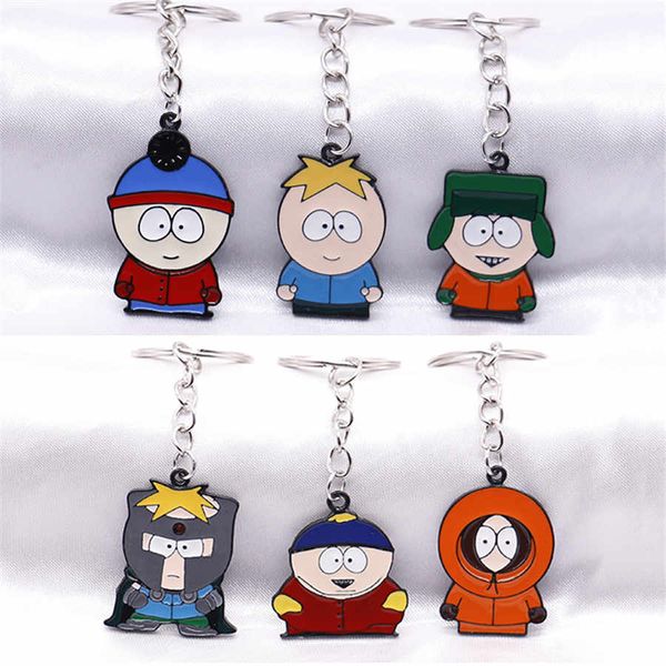 South Park Keyring Metal Cartoon personaje lindo llavero de esmalte