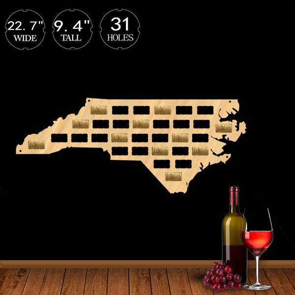 Southern United States Wooden Wine Cork Florida Map Georgia Mississippi Afficher la carte murale Texas Wine Cork Holder Wall Decor