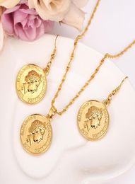 Souvenir 2012 îles Salomon britanniques dix cents Coin Sea Spirit Ngoreu Solid Gold rempli Brassarabafrica Jewelry Set Women7042880