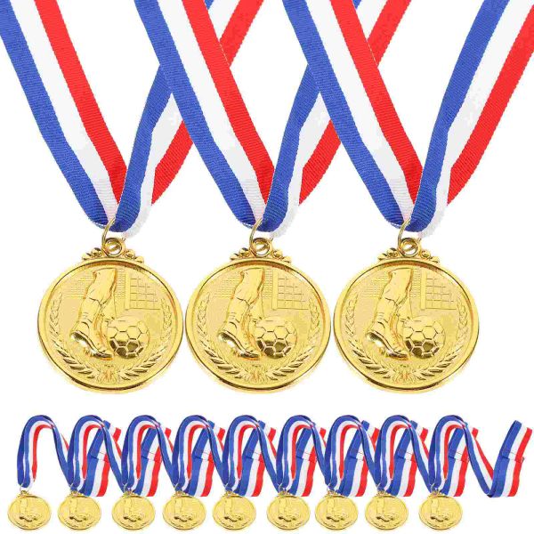 Souvenirs 12 PCS Football Cup Medal Award Awards Awards Student Disdicate Party Gifts Soccer Metals Zinc Alloy Creative