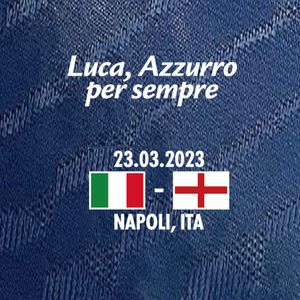 Souvenirs Collectable 2023 Italië Match Details Italië vs Engeland Luca Azzurro per semper Apply Match Game Datum Tekst Warmttransfer Iron Socer Patch