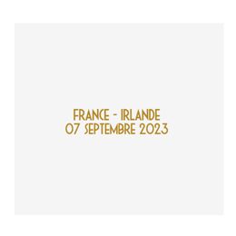 Verzamelbare souvenirs Wedstrijddetails 2023 Frankrijk Wedstrijddetails Frankrijk versus Ierland Warmteoverdracht Opstrijkbare voetbalpatch-badge