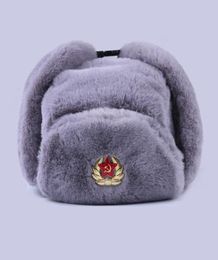 Badge soviétique Ushanka Russie hommes femmes chapeaux hiver