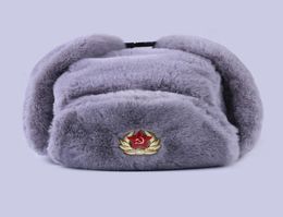 Badge soviétique Ushanka hommes russes femmes chapeaux hiver