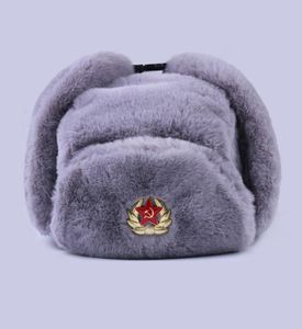Badge soviétique ushanka hommes russes femmes chapeaux hiver