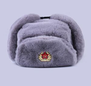 Badge soviétique Ushanka Russie hommes femmes chapeaux hiver