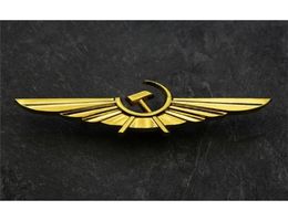 Badge de l'Union soviétique Aeroflot Russian Airlines Brooches URSS Flotte russe National Aviation Civil Metal Collar Pin 2010095328554
