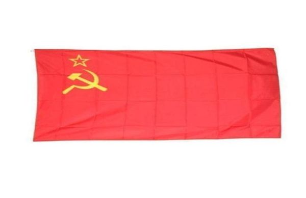 Bandera de la URSS de la Unión Soviética Banderas de alta calidad de 3x5 pies 90x150 cm Regalo de fiesta de festival Banderas impresas para interiores y exteriores de poliéster 100D Banners7990552