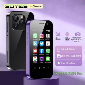 Soja xs14 pro mini 3.0 pulgadas teléfono inteligente 4G LTE 2GB RAM 16GB ROM Android 9.0 Quad Core 2600MAH ID de cara tipo C OTG Teléfono pequeño