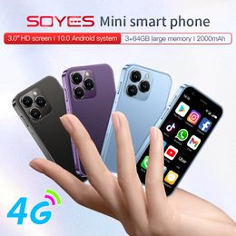 SOYES XS16 Mini Smartphone 4G LTE 2GB + 16GB/3GB + 64GB 3 pouces téléphone portable Android 10.0 Dual Core 2000mAh Type C double SIM en veille petit téléphone