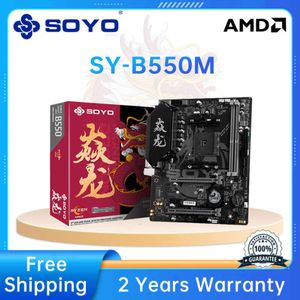 SOYO AMD B550M Desktop Gaming Computer Moederbord USB3.1 M.2 Nvme Sata3 Ondersteuning R5 5600 CPU Ondersteuning DDR4 Dual Channel Geheugen (EEN