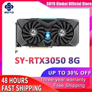 SOYO nouvelles cartes graphiques RTX 3050 Dragon 8G GDDR6 GPU NVIDIA ordinateur PC 128bit DP * 3 PCI Express X16 4.0 carte vidéo de jeu