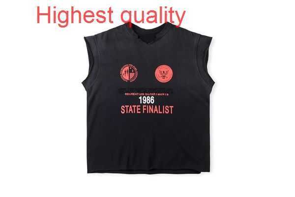 Sp5der 555555 Coupe Sweat Gilet Manches Vintage T-shirt Surdimensionné Streetwear Tee Basketball Tees Poids Lourd Big Tall High Street Man Tops 1 02CD