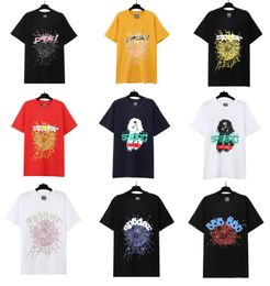 Sp5der Camiseta para hombre 555555 Camiseta Y2KSpider Tees Camiseta estampada de Hip Hop para hombres y mujeres, deportes de ocio, camiseta ancha Young Thug, camiseta multicolor estampada