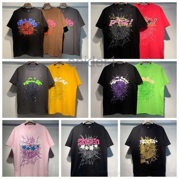 Sp5der Camisetas para hombre Europa Francia Hip Hop Young Thug Spider Fashion 555555 Camiseta de manga corta Mujer Sp5ders Ropa Casual Camisetas de algodón Polo YVNO