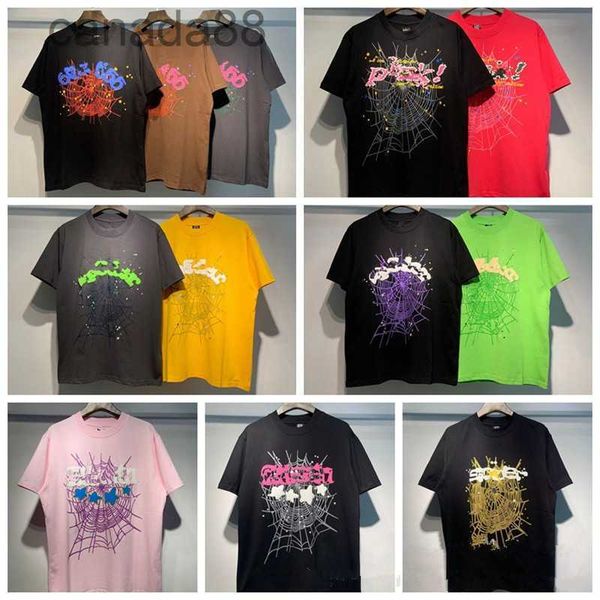 Sp5der Hommes T-shirts Europe France Hip Hop Jeune Thug Spider Mode Hommes 555555 T-shirt À Manches Courtes Femmes Sp5ders Vêtements Casual Coton T-shirts Polo B1RJ B1RJ TNK2