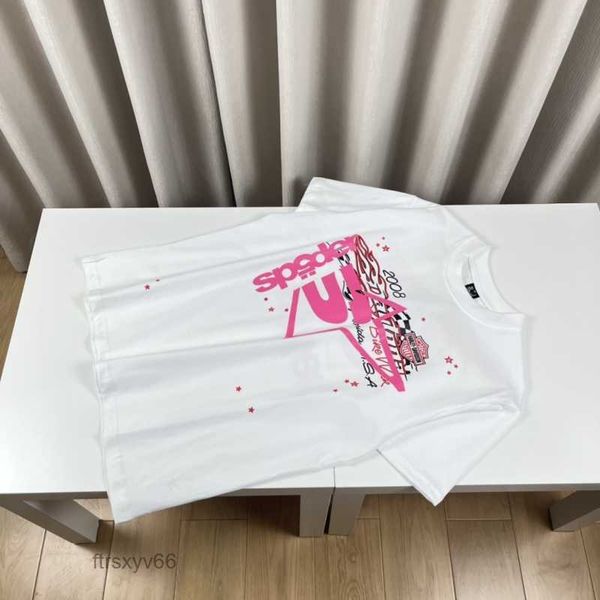 Sp5der Mens Tshirt Designer Shirt Blanc Graphic Tee Man Spider Sweat à capuche 555 Femmes Haute Qualité À Manches Courtes Free People Vêtements Ras Du Cou Noir OXH0
