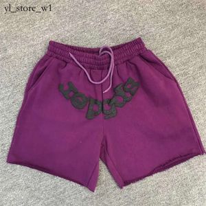 Sp5der Broek Heren Shorts Foam Thug Wed Paars Heren Dames Oversized Aanpassen aan het publiek en iedereen vindt het leuk Rijbroeken 3444