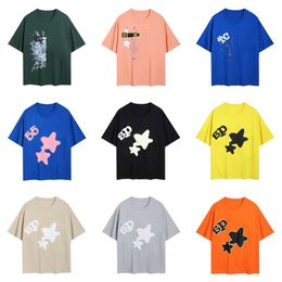 sp5der camiseta camisetas de diseñador negras para hombres spider 555 Camiseta de manga corta Hip Hop Young Thug Foam Letter Pareja Suelta Ocio Camiseta de verano camiseta de gran tamaño para hombre