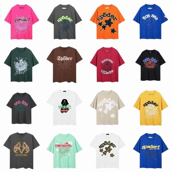 Spider t-shirt T-shirts pour hommes Poloshirt Chemise Sp5der T-shirt pour femmes Mode Imprimer Vêtements de rue Modèle Web Vêtements de sport d'été Top Européen S-XL