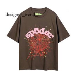 SP5DER T-shirt, roze spin, jonge trendontwerper, unisex, print van hoge kwaliteit, webpatroon, topkwaliteit, allerlei t-shirts die je kunt kiezen!2947