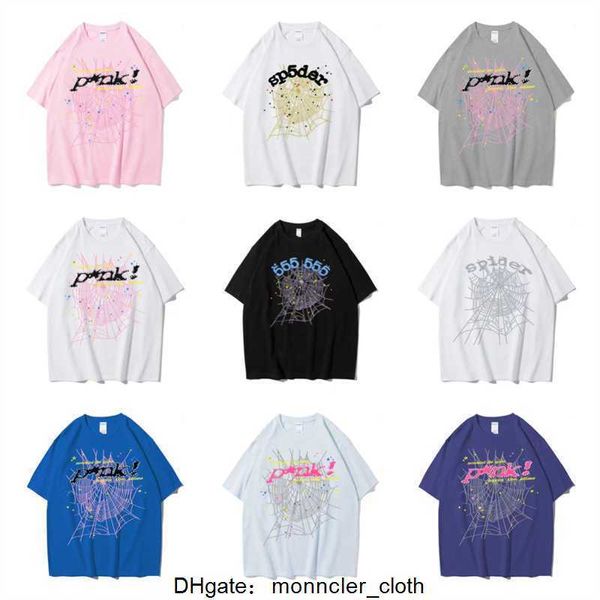 Camiseta sp5der de manga corta para hombre y mujer, ropa High Street Pike, Hip Hop, calidad espumosa, manga corta, talla europea XS-XXL 3ZLG