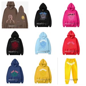 sp5der survêtement araignée sweat à capuche sweat-shirt pantalon hommes femmes 480g qualité coton vêtements mode streetwear vente en gros 2 pièces 10% de réduction