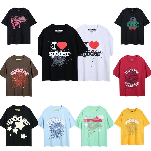 SP5der Tshirt Designer T-shirt Men Men Spider T-shirt Designer 555 Young Thug Short Sleeve Qualing Foraming Imprimer Spider Web Modèle Tshirt Top t-t-shirt