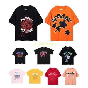SP5der Tshirt Men Femmes Designer T-shirt Streetwear Hiphop Fashion Brand Spider Lettre Web Imprimé Coucure Coton Coton Vêtements d'été Vêtements décontractés