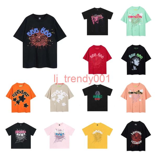 SP5DER TSHIRT HOMMES Femmes Designer T-shirt Streetwear Hiphop Fashion Brand Spider Web Letter Imprimé à manches courtes Mentes Coton Vêtements d'été Vêtements décontractés