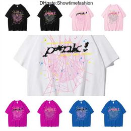 Sp5der Young Thug 555555 Hombres Mujeres Sudadera con capucha Camisa de alta calidad Estampado de espuma Telaraña Gráfico Rosa Sudaderas y2k Camiseta Jerseys Tamaño de EE. UU. XS-2XL ZAZO