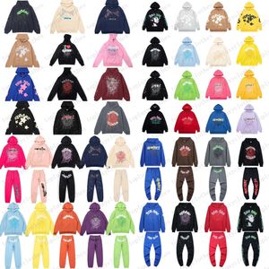 555555 Men Women Hoodie High Quality Foam Print Spider Web Graphic Pink Sweatshirts spider hoodies designer Pullovers Spiderman sweatpants S-2XL