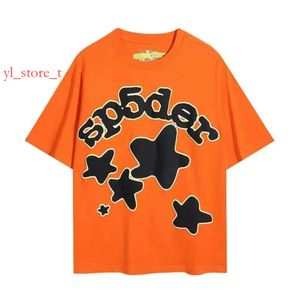 SP5DERS Designer T 2024 Été pour hommes et femmes Vêtements graphiques 555 Tshirt Rose Black Young Thug 55555 Spiders Shirt 4DD3