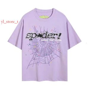 SP5DERS Designer T 2024 Été pour hommes et femmes Vêtements graphiques 555 Tshirt Rose Black Young Thug 55555 Spiders Shirt 7E78