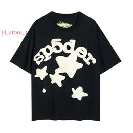 SP5DERS T-shirt Designer 555 Tee Tee Luxury Fashion Mens Tshirts Early Spring New Pure Cotton imprimé Tshirt Letters Loose For Men and Women Sp5ders T-shirt 1879