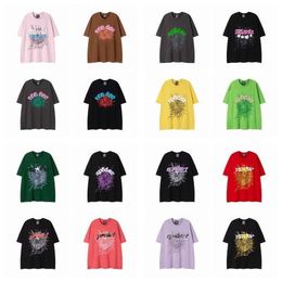 SP5Ders T-shirtontwerper 55555 T-shirts Luxe modeheren T-shirts Webschuim bedrukt ronde nek korte mouwen t-shirt casual los voor mannen en vrouwen