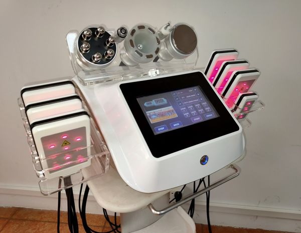 Spa salon clinique 6 en 1 zerona lipo laser élimination des graisses anti-âge rides supprimer lipo minceur système de cavitation sous vide