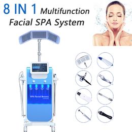 8 EN 1 Hydro Dermabrasion Machine Épurateur De Peau Nettoyage En Profondeur Du Visage Microdermabrasion Visage Anti Rides PDT Marque D'acné Élimination Des Pigments Équipement De Beauté