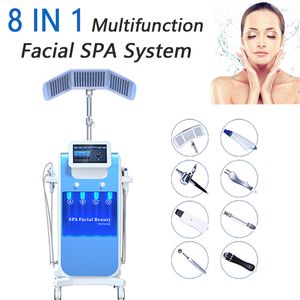 Entrega rápida Hydro Dermabrasion Skin Deep Care Equipment PDT Estiramiento facial Eliminación del acné Blanqueamiento de la piel Máquina de belleza con 8 manijas