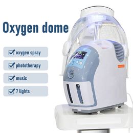 Spa Oxygen Jet Machines de blanchiment du visage Oxygénation LED Thérapie Rajeunissement de la peau Hydra Oxygen Spray Machine faciale Acné Supprimer la peau raffermissant le dissolvant de rides