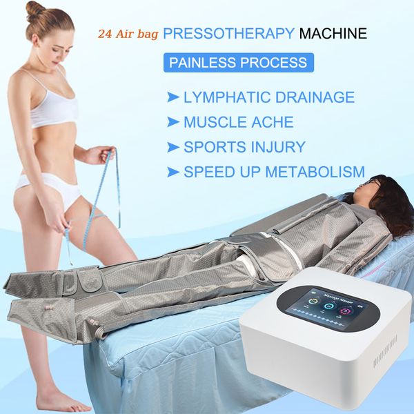 Spa Salon Gebruik 24 airbag Lymfedrainage Luchtdruk Gewichtsverlies Afslanken Lichaam Vormgeven Benen Massage Pressotherapie Machine